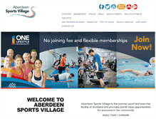 Tablet Screenshot of aberdeensportsvillage.com